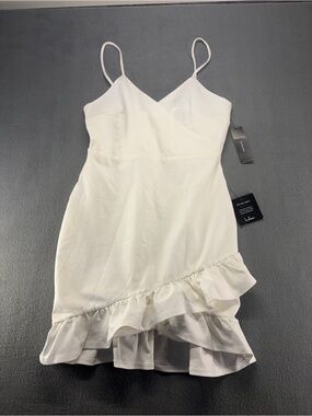 Lulu's Ivory Ruffle-Hem Spaghetti Strap Dress New with Tags Size L